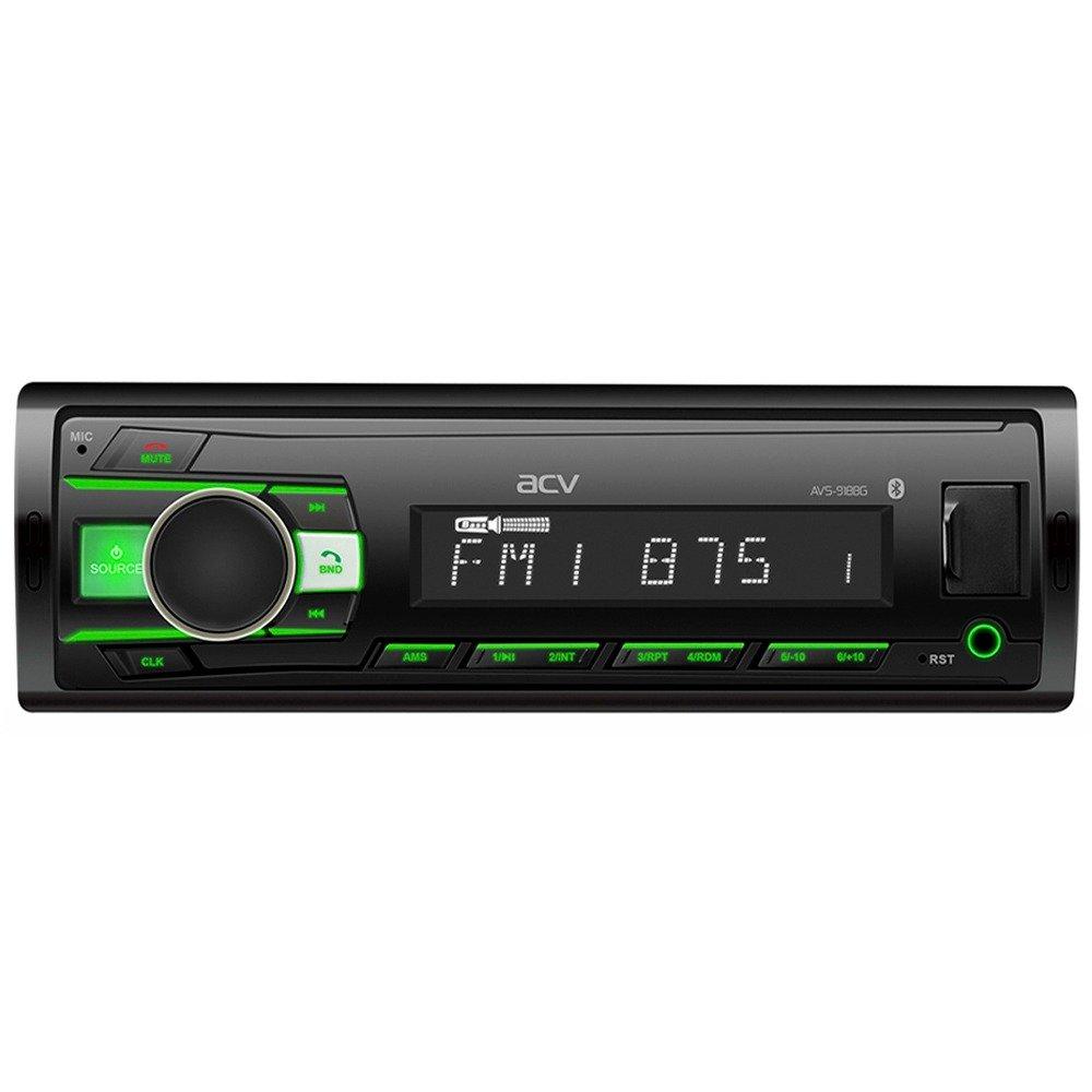 Car Media Receiver with BT/FM/MP3/USB/SD and, Green (BG) / Red (BR) Backlight